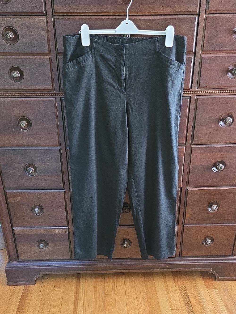 J.Jill Linen Blend Stretch Pants Size 18 Black. Great condition!